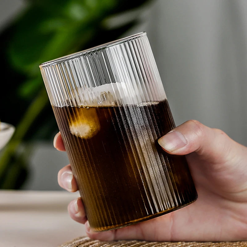 Striped Heat-Resistant Drinking Glass