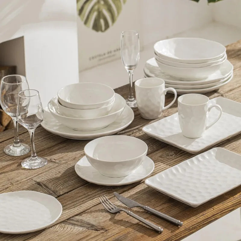 24 Piece Dinnerware Sets, Porcelain