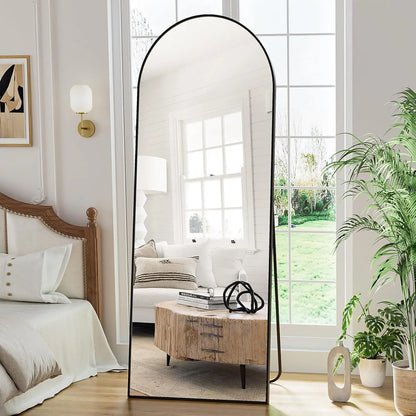 Arched Floor Mirror, 65"x22" Full Length