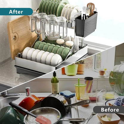 Stainless Steel Dish Drying Rack 2 Tier