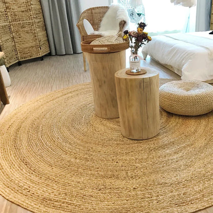 Rattan Round Carpets For Living Room