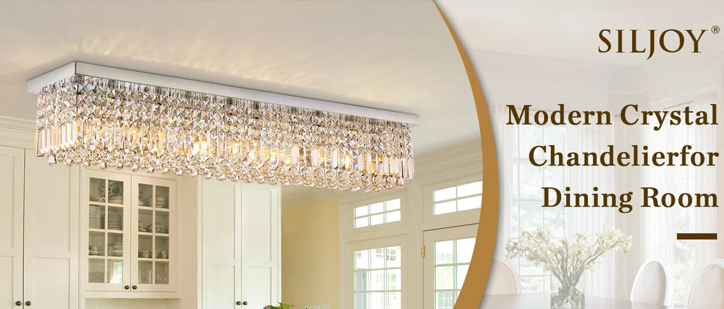 Modern Crystal Raindrop Chandelier with Crystal, 10-Lights Flush Mount