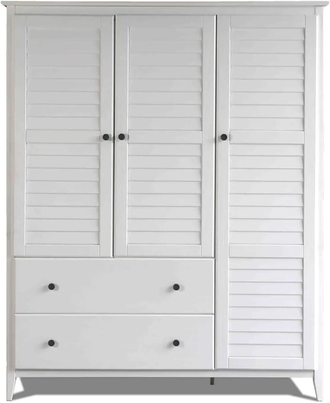 Greenport 3-Door Wardrobe, Brushed White