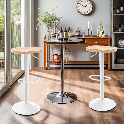 Modern Bar Stools Set of 2, Swivel Adjustable Height