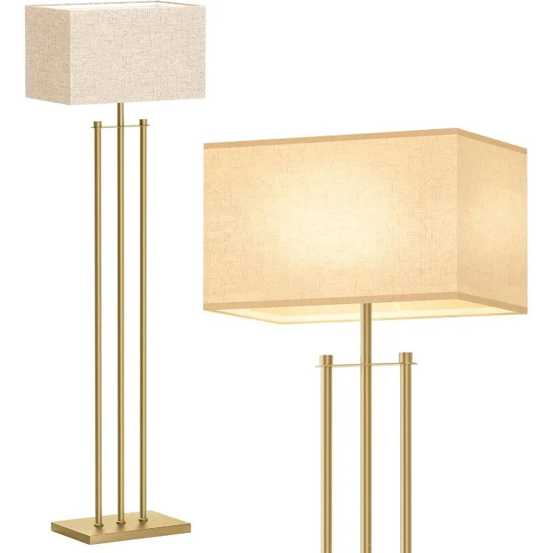 Tall Modern Standing lamp with Linen Shade