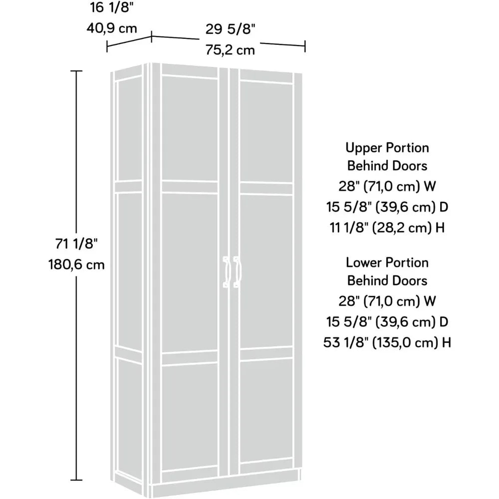 L: 29.69" X W: 16.34" X H: 70.10" Bathroom/Kitchen Storage Cabinets White Finish