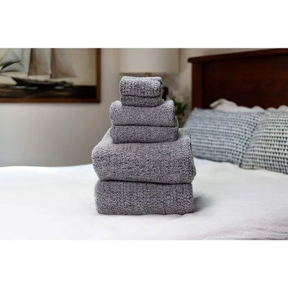 Diamond Jacquard Bath Towel Set - 10 Piece Bath Towels