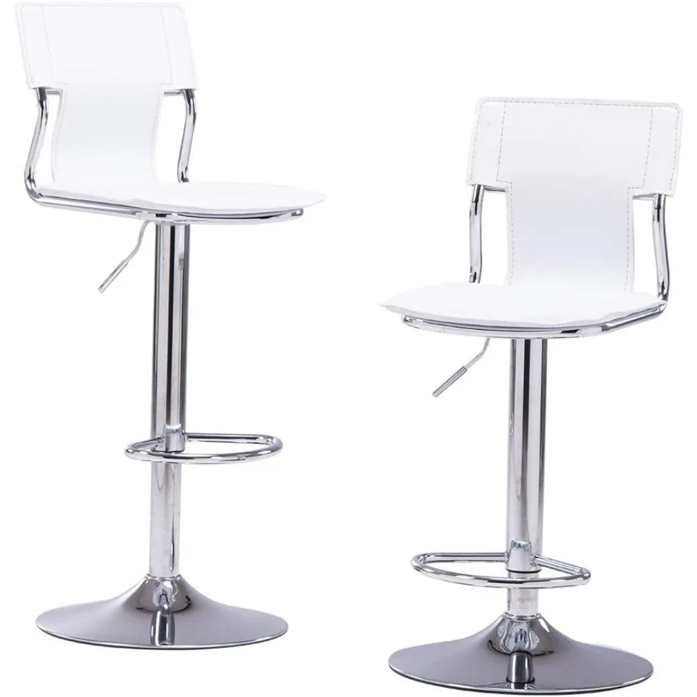 Adjustable Swivel Counter Bar Stool Chairs with Back (Set of 2)