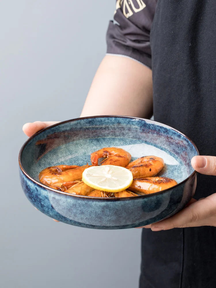 Retro Ceramic Bowl Nordic Creative Dish