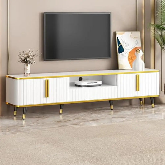 TV Stand  Center Luxury Minimalism Practical Up to 85" Shelf Open Storage