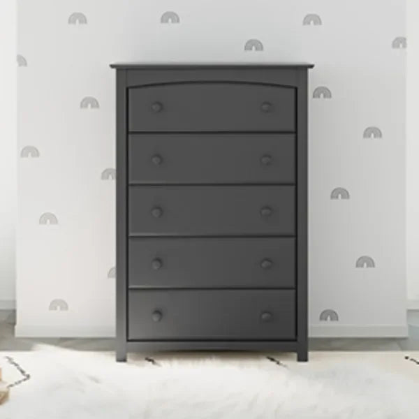 5 Drawer Dresser (Black)  with 5 Drawers, Universal Design USA