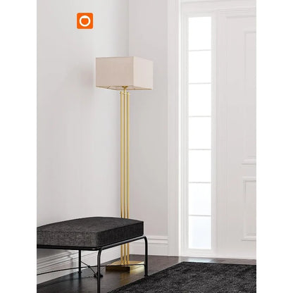 Tall Modern Standing lamp with Linen Shade