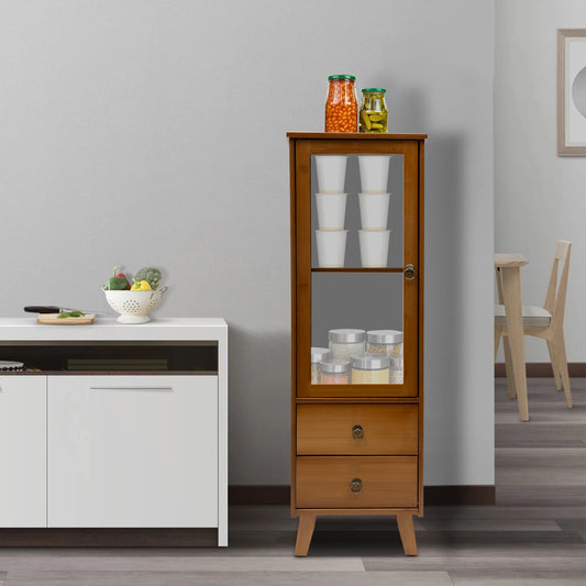 CNCEST Wood Cabinet/Cupboard Kitchen Pantry Storage