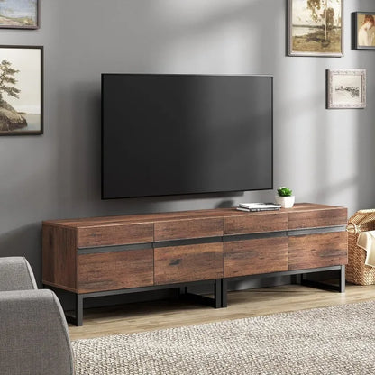 2 in 1 Modern TV Stand for TVs up to 75 inch, Wood TV Entertainment Center