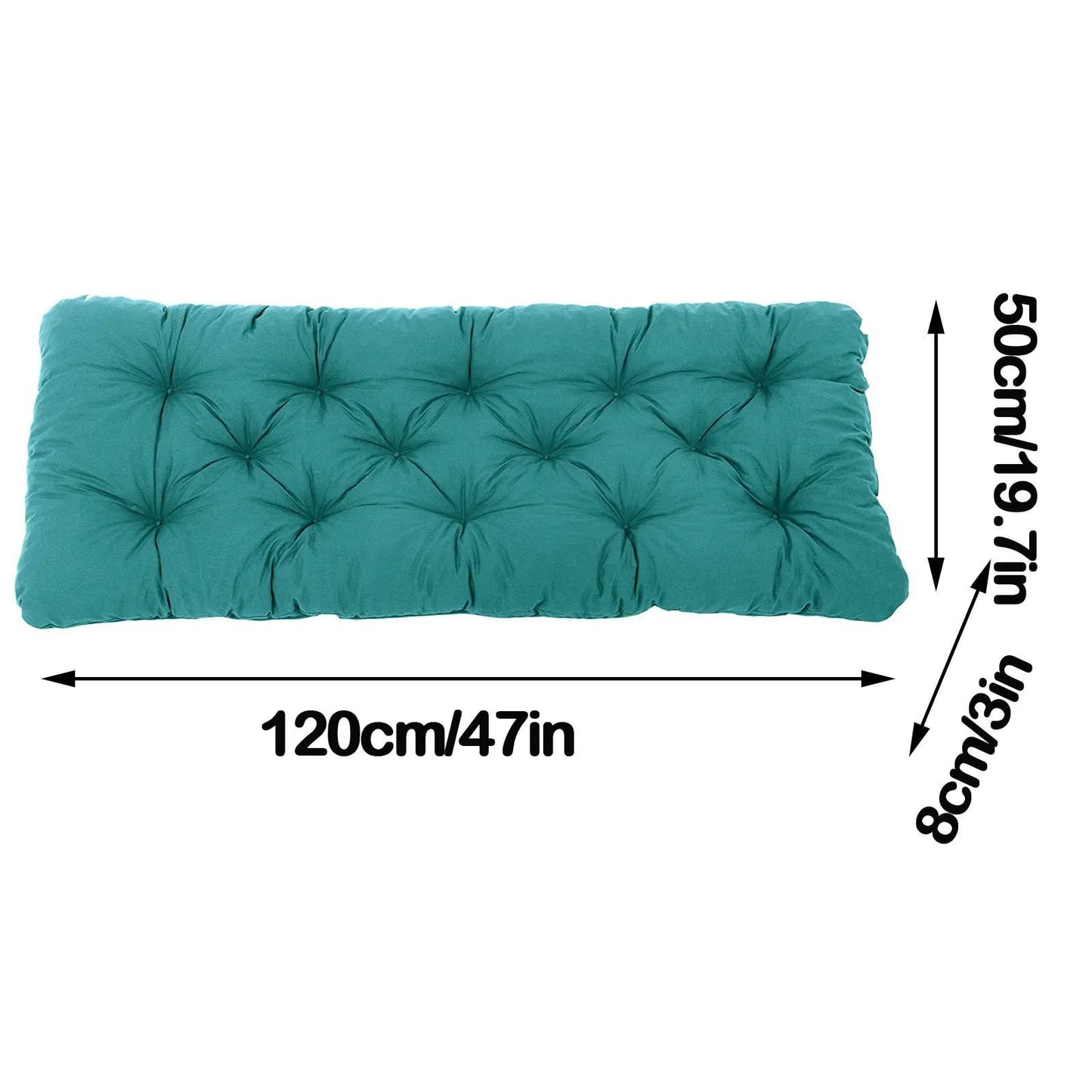 120x50cm Outdoor Garden Bench Cushion 1 Seat Sponge Bench Cushion