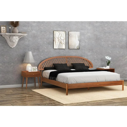 Bed Frame, Gemstone Wood with Headboard, 1000 Lb Capacity