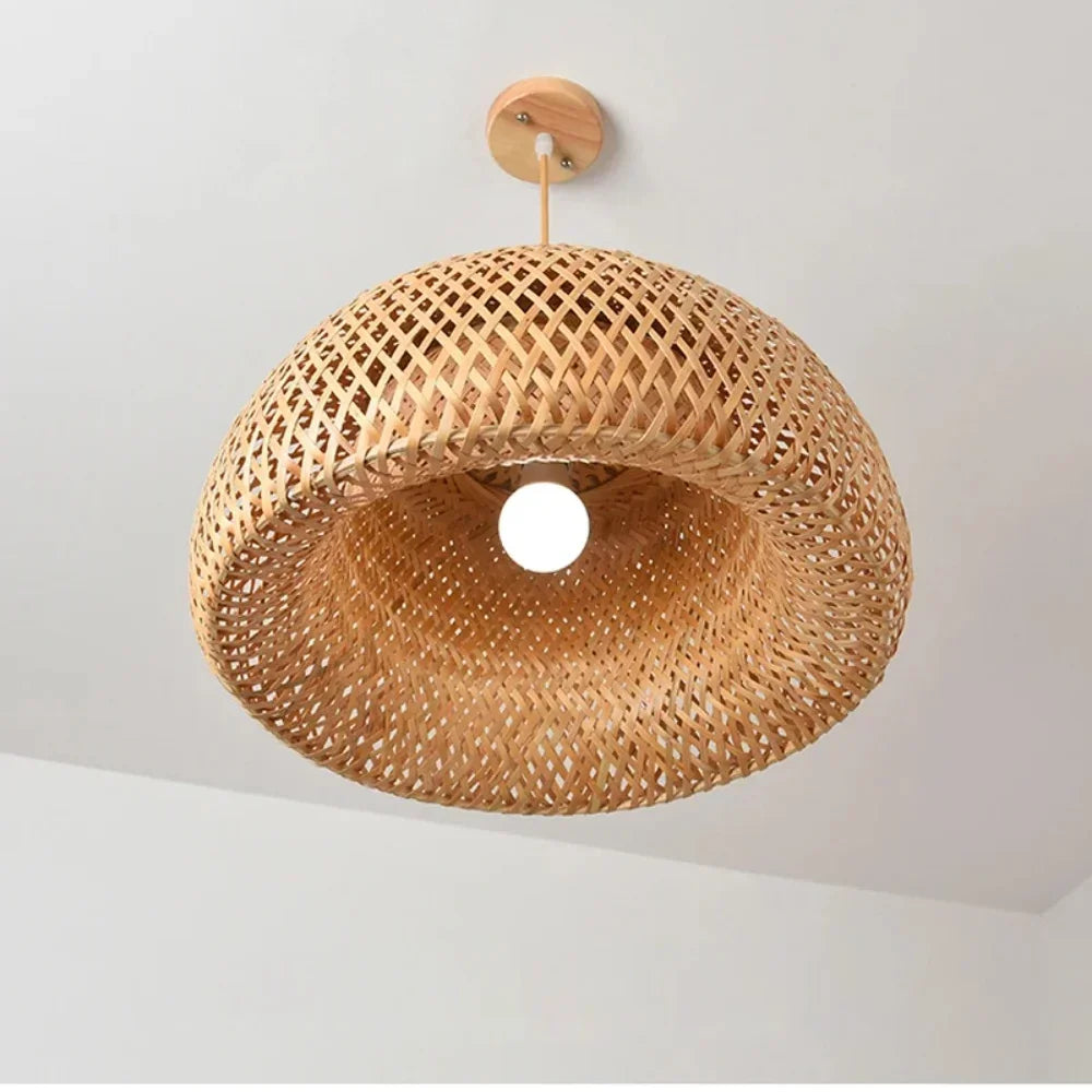 Bamboo PendanL LED Light Fixture