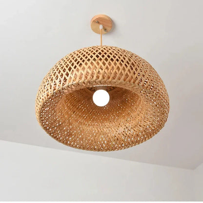 Bamboo PendanL LED Light Fixture