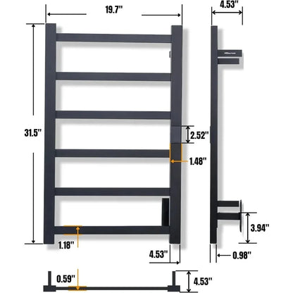 Electric Towel Warmer Super Thin with Timer Temperature Multi-Level Adjustments