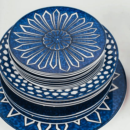 Exotic Blue Ceramic Dinnerware Set