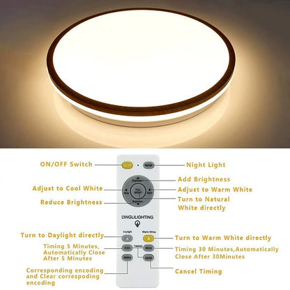 35W Dimmable LED Surface Mount Ceiling Light Round Modern 3 Color Changing