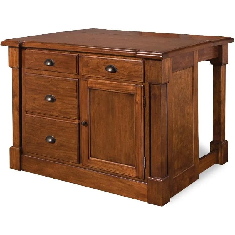 Aspen Rustic Cherry Kitchen Island