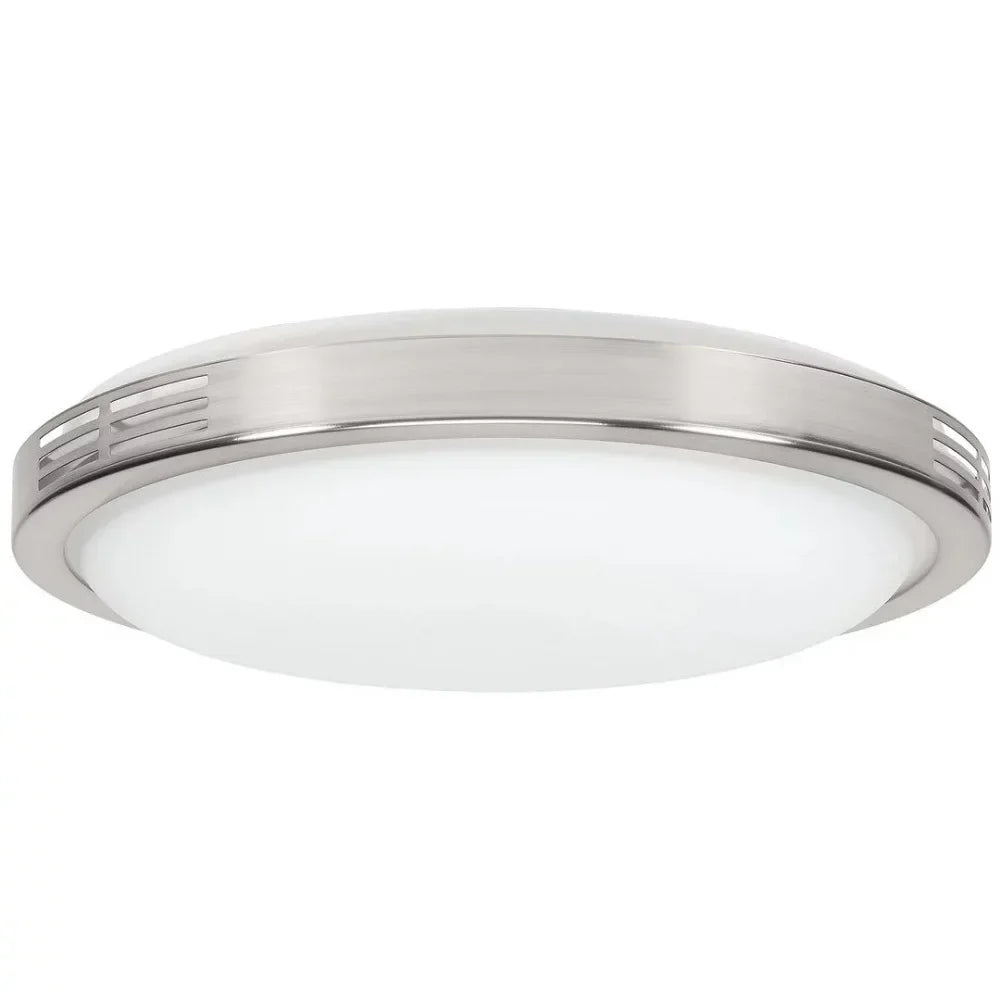 100 CFM Bathroom  Exhaust Fan with LED Light in Brushed Nickel Trim