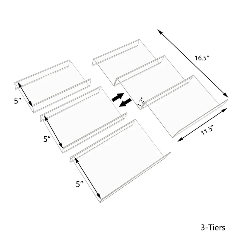 Spice Rack Tray Acrylic 4 Tier Spice Drawer Organizer