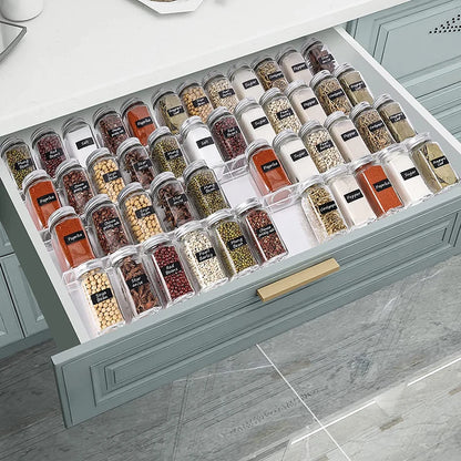 Spice Rack Tray Acrylic 4 Tier Spice Drawer Organizer