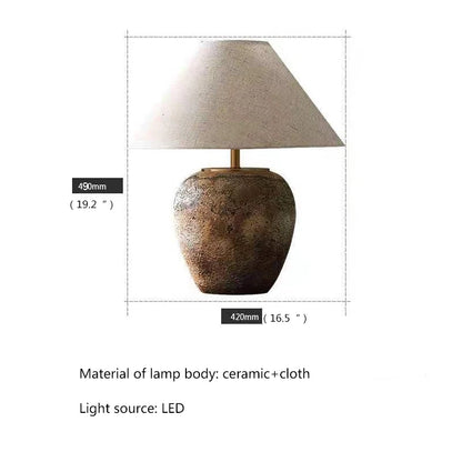 Table Lamps LED Creative Retro Ceramic Pot Desk Light for Home