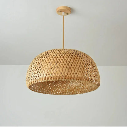 Bamboo PendanL LED Light Fixture