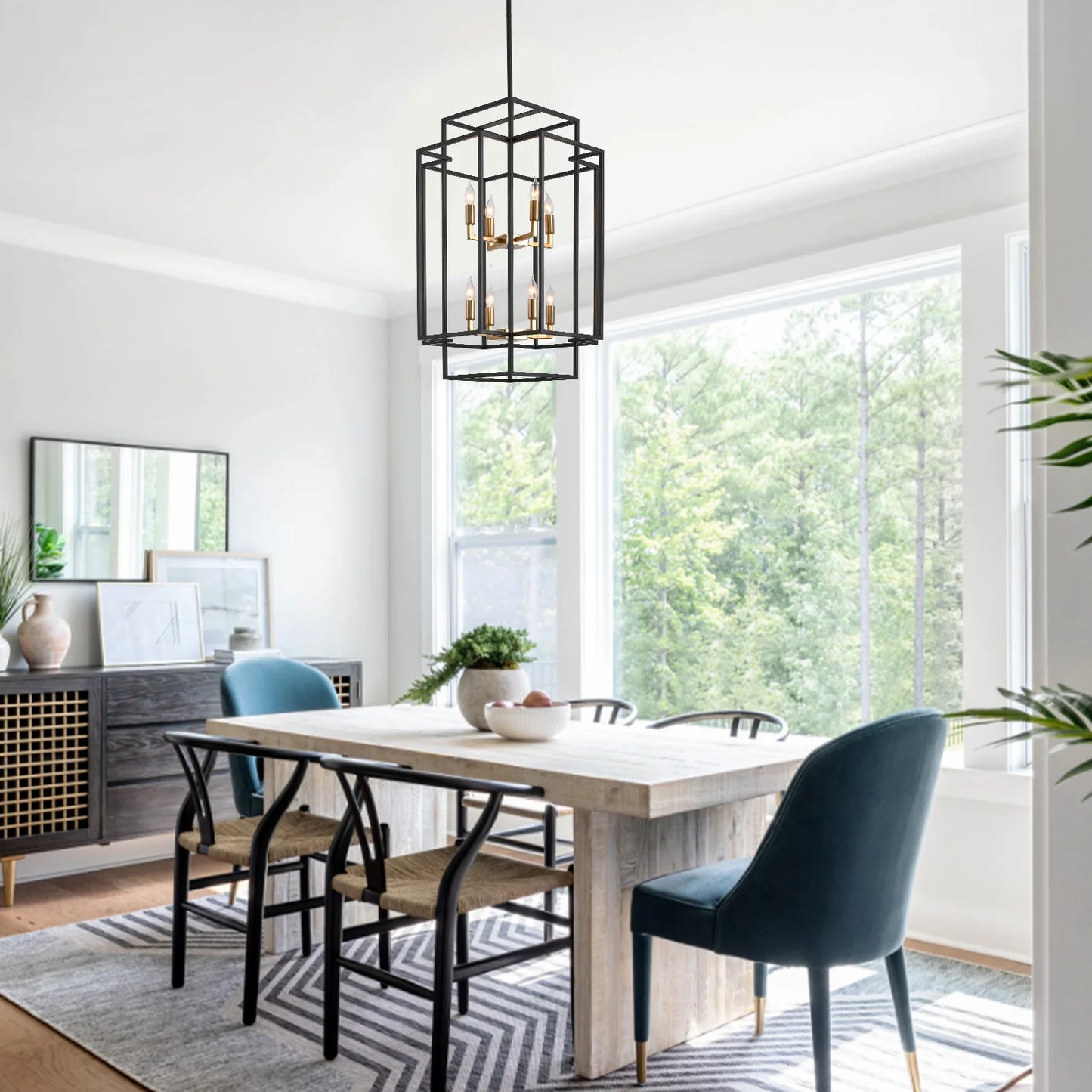 8-Lights Lantern Tiered Pendant Light Fixtures