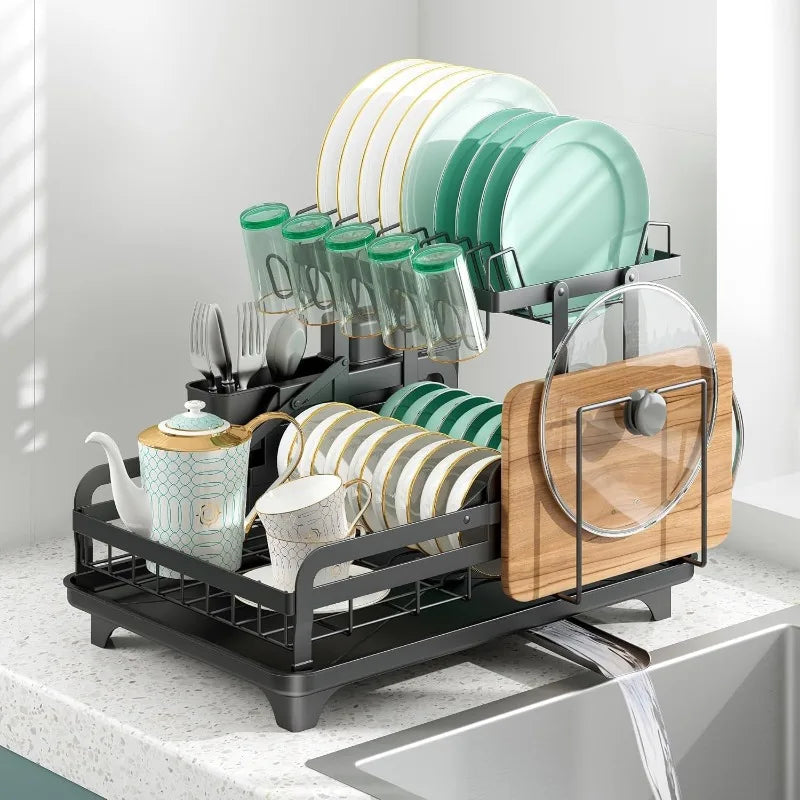 Dish Drying Rack 2 - Tier Large Capacity