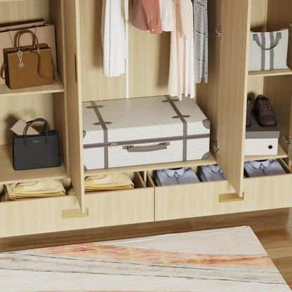 wardrobe Equipped with drawer hangers and shelves