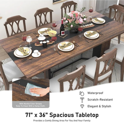 71In Large Rectangular Dining Table for 4 to 8 People